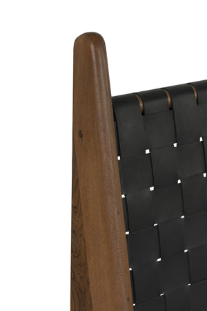 Cove Queen Bed - Black Leather