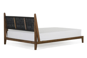 Cove King Bed - Black Leather