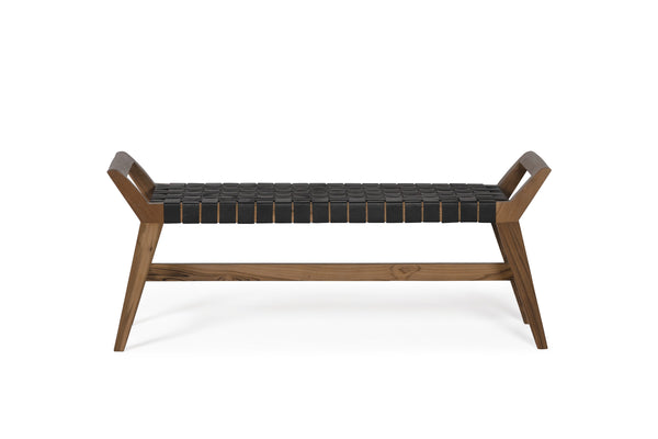 Cove Bench - Black Leather