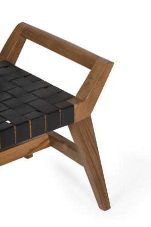 Cove Bench - Black Leather