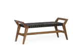 Cove Bench - Black Leather