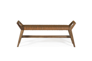 Cove Bench - Brown Leather