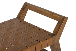 Cove Bench - Brown Leather