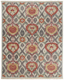 Beall Luxe Ornamental Ikat Wool Rug, , Red Orange, 9ft-6in x 13ft-6in Area Rug