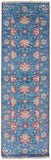 Beall Luxury Wool Rug, Ornamental Floral, Classic Blue, 2ft - 6in x 8ft, Runner