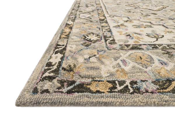 Loloi Beatty BEA-01 100% Wool Hooked Traditional Rug BEATBEA-01GYIV93D0