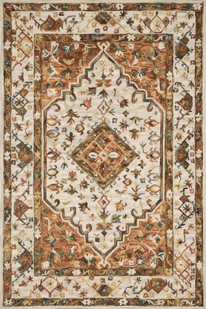 Loloi Beatty BEA-01 100% Wool Hooked Traditional Rug BEATBEA-01IVRU93D0