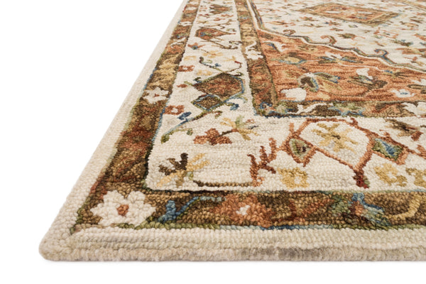 Loloi Beatty BEA-01 100% Wool Hooked Traditional Rug BEATBEA-01IVRU93D0