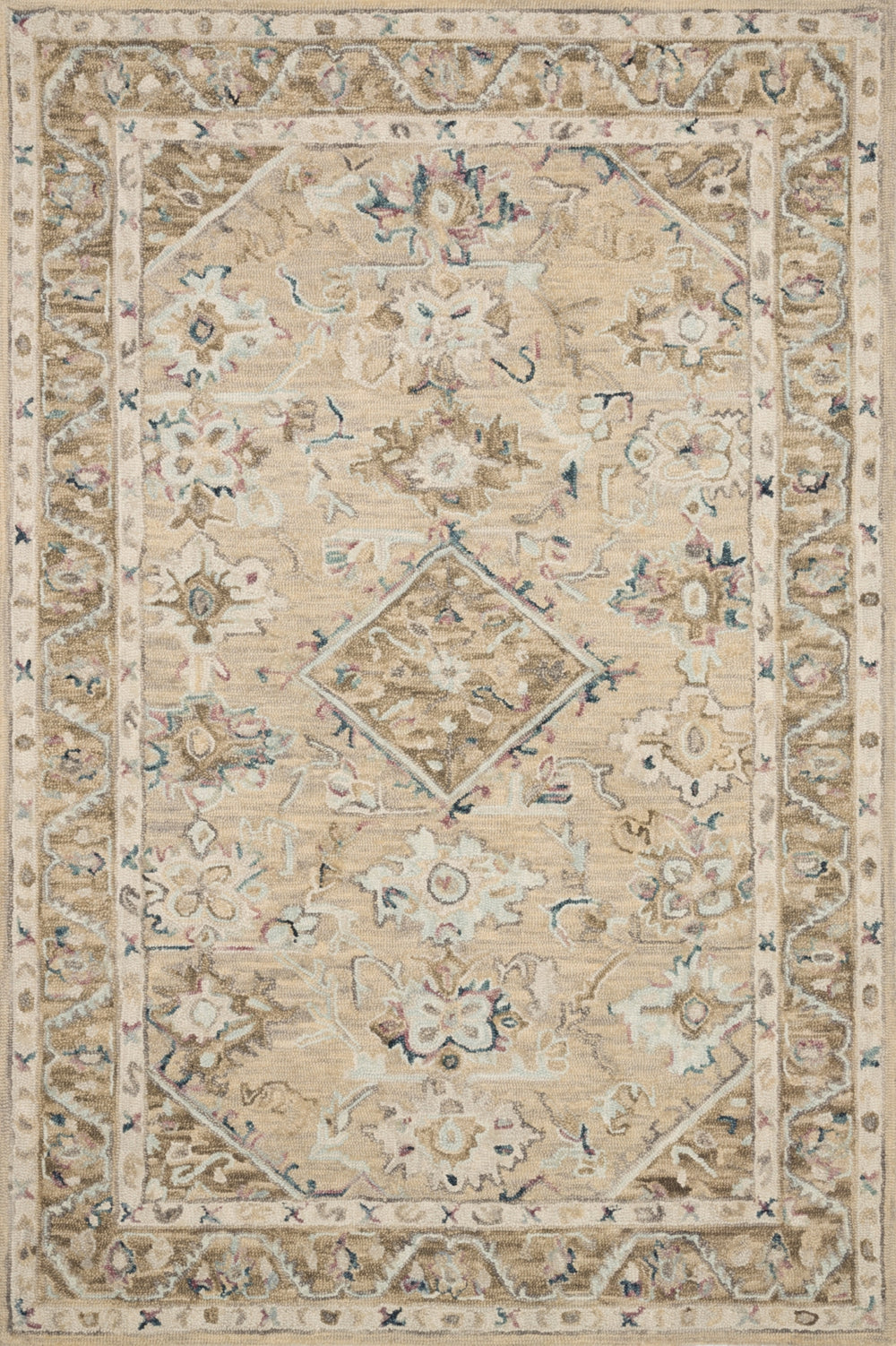 Loloi Beatty BEA-02 100% Wool Hooked Traditional Rug BEATBEA-02BEIV93D0