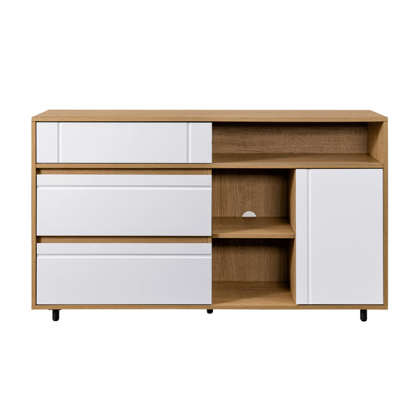 Walker Edison Beckett Contemporary/Transitional 52" Contemporary Storage Sideboard BEC52SBCOSW