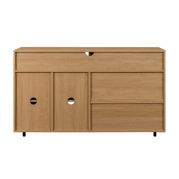 Walker Edison Beckett Contemporary/Transitional 52" Contemporary Storage Sideboard BEC52SBCOSW