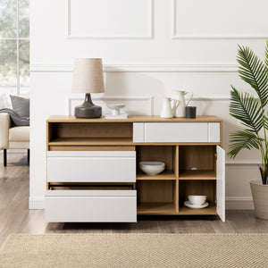 Walker Edison Beckett Contemporary/Transitional 52" Contemporary Storage Sideboard BEC52SBCOSW