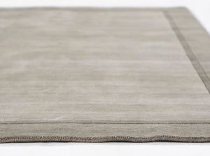 Momeni Beckton BEC-1 Hand Loomed Contemporary Border, Solid Indoor Area Rug Grey 9' x 12' BECKTBEC-1GRY90C0