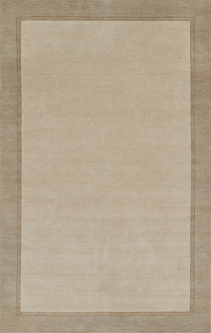 Momeni Beckton BEC-1 Hand Loomed Contemporary Border, Solid Indoor Area Rug Taupe 9' x 12' BECKTBEC-1TAU90C0