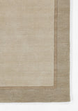 Momeni Beckton BEC-1 Hand Loomed Contemporary Border, Solid Indoor Area Rug Taupe 9' x 12' BECKTBEC-1TAU90C0