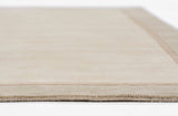 Momeni Beckton BEC-1 Hand Loomed Contemporary Border, Solid Indoor Area Rug Taupe 9' x 12' BECKTBEC-1TAU90C0