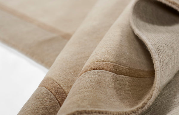 Momeni Beckton BEC-1 Hand Loomed Contemporary Border, Solid Indoor Area Rug Taupe 9' x 12' BECKTBEC-1TAU90C0