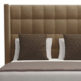 Nativa Interiors Aylet Box Tufted Upholstered Medium 67" Solid + Manufactured Wood / Revolution Performance Fabrics® Commercial Grade Panel Bed Brown Queen - 71.00"W x 86.00"D x 67.00"H