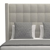 Nativa Interiors Aylet Box Tufted Upholstered Medium 67" Solid + Manufactured Wood / Revolution Performance Fabrics® Commercial Grade Panel Bed Grey Queen - 71.00"W x 86.00"D x 67.00"H