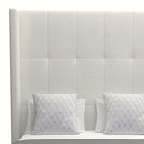 Nativa Interiors Aylet Button Tufted Upholstered High 87" Solid + Manufactured Wood / Revolution Performance Fabrics® Commercial Grade Panel Bed Off White Queen - 71.00"W x 86.00"D x 87.00"H