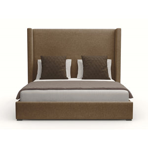 Nativa Interiors Aylet Plain Upholstered Medium 67" Off Solid + Manufactured Wood / Revolution Performance Fabrics® Commercial Grade Panel Bed Brown Queen - 71.00"W x 86.00"D x 67.00"H