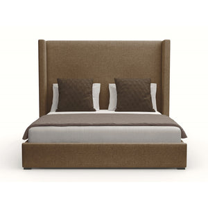 Nativa Interiors Aylet Plain Upholstered Medium 67" Solid + Manufactured Wood / Revolution Performance Fabrics® Commercial Grade Panel Bed Brown King - 87.00"W x 86.00"D x 67.00"H