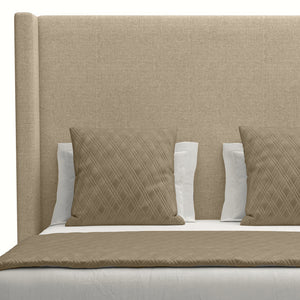 Nativa Interiors Aylet Plain Upholstered Medium 67" Solid + Manufactured Wood / Revolution Performance Fabrics® Commercial Grade Panel Bed Flax Queen - 71.00"W x 86.00"D x 67.00"H