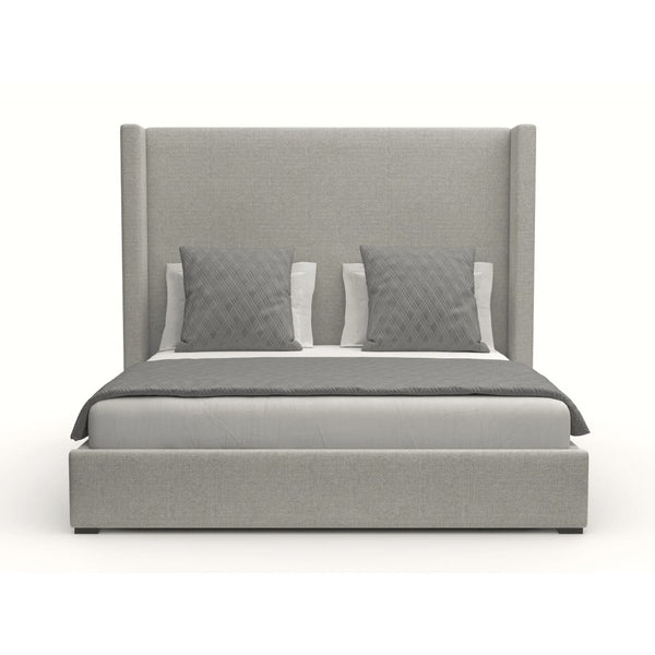 Nativa Interiors Aylet Plain Upholstered Medium 67" Solid + Manufactured Wood / Revolution Performance Fabrics® Commercial Grade Panel Bed Grey Queen - 71.00"W x 86.00"D x 67.00"H