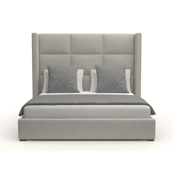 Nativa Interiors Aylet Square Tufted Upholstered Medium 67" Solid + Manufactured Wood / Revolution Performance Fabrics® Commercial Grade Panel Bed Grey Queen - 71.00"W x 86.00"D x 67.00"H