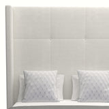 Nativa Interiors Aylet Simple Tufted Upholstered High 87" Solid + Manufactured Wood / Revolution Performance Fabrics® Commercial Grade Panel Bed Off White Queen - 71.00"W x 86.00"D x 87.00"H