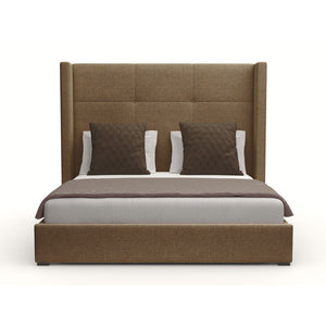 Nativa Interiors Aylet Simple Tufted Upholstered Medium 67" Solid + Manufactured Wood / Revolution Performance Fabrics® Commercial Grade Panel Bed Brown Queen - 71.00"W x 86.00"D x 67.00"H