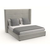 Nativa Interiors Aylet Simple Tufted Upholstered Medium 67" Solid + Manufactured Wood / Revolution Performance Fabrics® Commercial Grade Panel Bed Grey Queen - 71.00"W x 86.00"D x 67.00"H