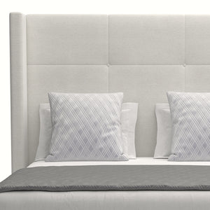 Nativa Interiors Aylet Simple Tufted Upholstered Medium 67" Solid + Manufactured Wood / Revolution Performance Fabrics® Commercial Grade Panel Bed Off White Queen - 71.00"W x 86.00"D x 67.00"H
