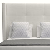 Nativa Interiors Aylet Simple Tufted Upholstered Medium 67" Solid + Manufactured Wood / Revolution Performance Fabrics® Commercial Grade Panel Bed Off White Queen - 71.00"W x 86.00"D x 67.00"H