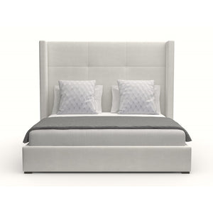 Nativa Interiors Aylet Simple Tufted Upholstered Medium 67" Solid + Manufactured Wood / Revolution Performance Fabrics® Commercial Grade Panel Bed Off White Queen - 71.00"W x 86.00"D x 67.00"H