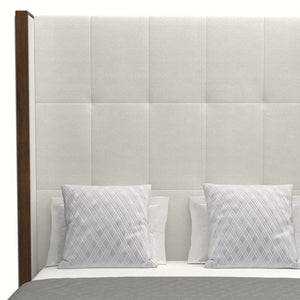 Nativa Interiors Irenne Box Tufted Upholstered High 87" Solid + Manufactured Wood / Revolution Performance Fabrics® Commercial Grade Panel Bed Off White Queen - 71.00"W x 86.00"D x 87.00"H