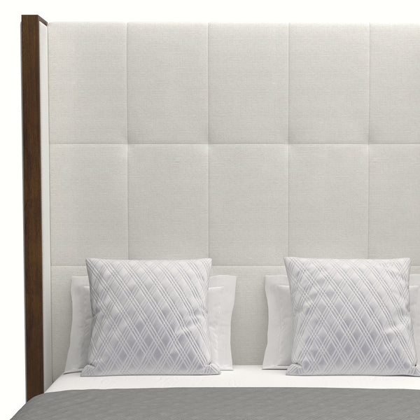 Nativa Interiors Irenne Box Tufted Upholstered High 87" Solid + Manufactured Wood / Revolution Performance Fabrics® Commercial Grade Panel Bed Off White Queen - 71.00"W x 86.00"D x 87.00"H