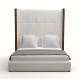 Nativa Interiors Irenne Box Tufted Upholstered High 87" Solid + Manufactured Wood / Revolution Performance Fabrics® Commercial Grade Panel Bed Off White Queen - 71.00"W x 86.00"D x 87.00"H
