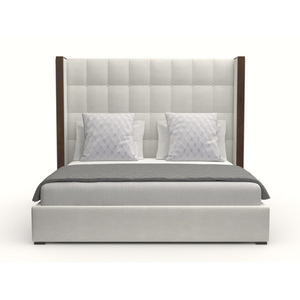 Nativa Interiors Irenne Box Tufted Upholstered Medium 67" Solid + Manufactured Wood / Revolution Performance Fabrics® Commercial Grade Panel Bed Off White Queen - 71.00"W x 86.00"D x 67.00"H