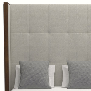 Nativa Interiors Irenne Button Tufted Upholstered Medium 67" Solid + Manufactured Wood / Revolution Performance Fabrics® Commercial Grade Panel Bed Grey Queen - 71.00"W x 86.00"D x 67.00"H