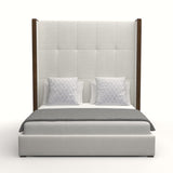 Nativa Interiors Irenne Button Tufted Upholstered High 87" Solid + Manufactured Wood / Revolution Performance Fabrics® Commercial Grade Panel Bed Off White Queen - 71.00"W x 86.00"D x 87.00"H