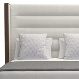 Nativa Interiors Irenne Horizontal Channel Tufted Upholstered Medium 67" Solid + Manufactured Wood / Revolution Performance Fabrics® Commercial Grade Panel Bed Off White Queen - 71.00"W x 86.00"D x 67.00"H