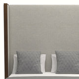 Nativa Interiors Irenne Plain Upholstered High 87" Solid + Manufactured Wood / Revolution Performance Fabrics® Commercial Grade Panel Bed Grey Queen - 71.00"W x 86.00"D x 87.00"H