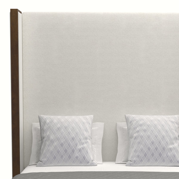 Nativa Interiors Irenne Plain Upholstered High 87" Solid + Manufactured Wood / Revolution Performance Fabrics® Commercial Grade Panel Bed Off White Queen - 71.00"W x 86.00"D x 87.00"H