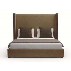 Nativa Interiors Irenne Plain Upholstered Medium 67" Solid + Manufactured Wood / Revolution Performance Fabrics® Commercial Grade Panel Bed Brown Queen - 71.00"W x 86.00"D x 67.00"H