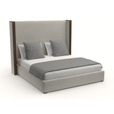 Nativa Interiors Irenne Plain Upholstered Medium 67" Solid + Manufactured Wood / Revolution Performance Fabrics® Commercial Grade Panel Bed Grey Queen - 71.00"W x 86.00"D x 67.00"H