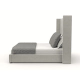 Nativa Interiors Irenne Plain Upholstered Medium 67" Solid + Manufactured Wood / Revolution Performance Fabrics® Commercial Grade Panel Bed Grey Queen - 71.00"W x 86.00"D x 67.00"H