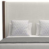 Nativa Interiors Irenne Plain Upholstered Medium 67" Solid + Manufactured Wood / Revolution Performance Fabrics® Commercial Grade Panel Bed Off White Queen - 71.00"W x 86.00"D x 67.00"H