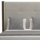 Nativa Interiors Irenne Simple Tufted Upholstered Medium 67" Solid + Manufactured Wood / Revolution Performance Fabrics® Commercial Grade Panel Bed Grey Queen - 71.00"W x 86.00"D x 67.00"H