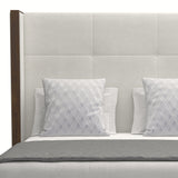 Nativa Interiors Irenne Simple Tufted Upholstered Medium 67" Solid + Manufactured Wood / Revolution Performance Fabrics® Commercial Grade Panel Bed Off White Queen - 71.00"W x 86.00"D x 67.00"H